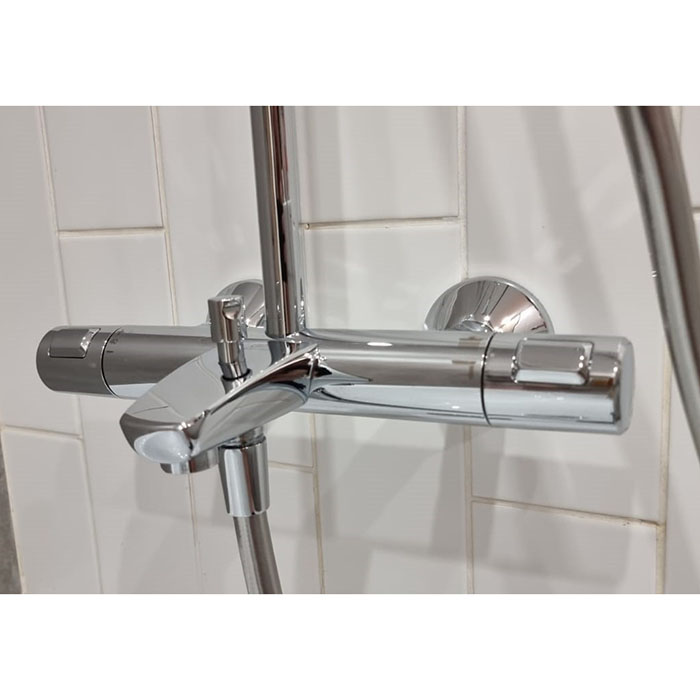Ideal Standard Ceratherm T25 Душевая система с термостатическим смесителем, верхним душем Ø20см., держателем, лейкой для душа и шлангом 160см., цвет: хром