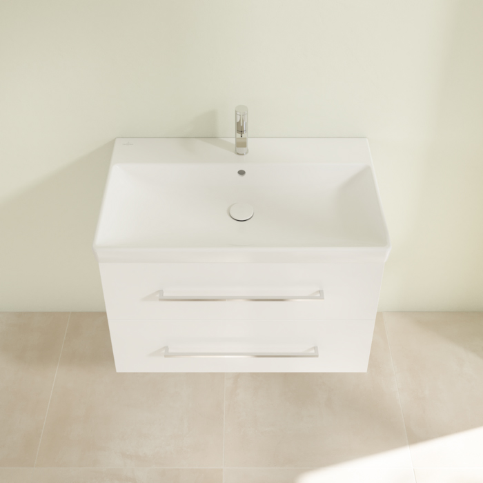 Villeroy & Boch Avento, Тумба с раковиной, подвесная, 76х52х44.7см, цвет: белый