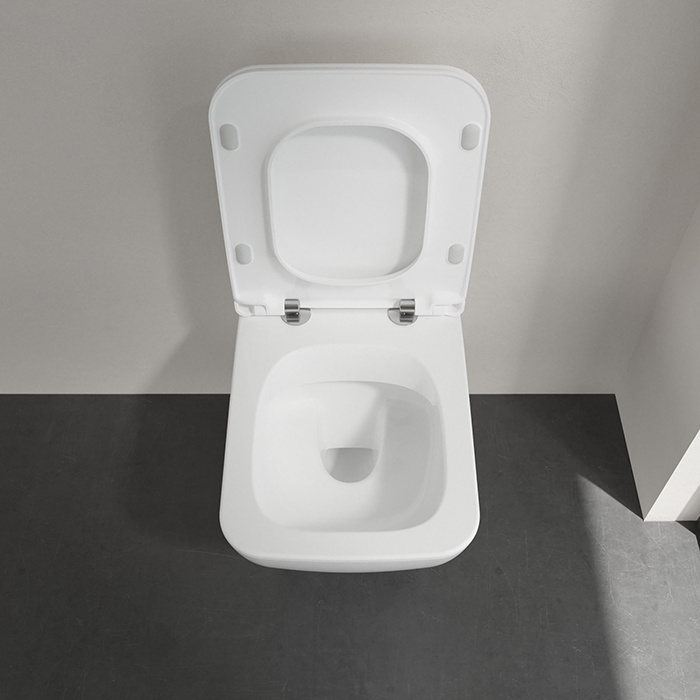 Villeroy&Boch Venticello Унитаз подвесной 37.5x56см, сиденье SlimSeat, микролифт, цвет: альпийский белый