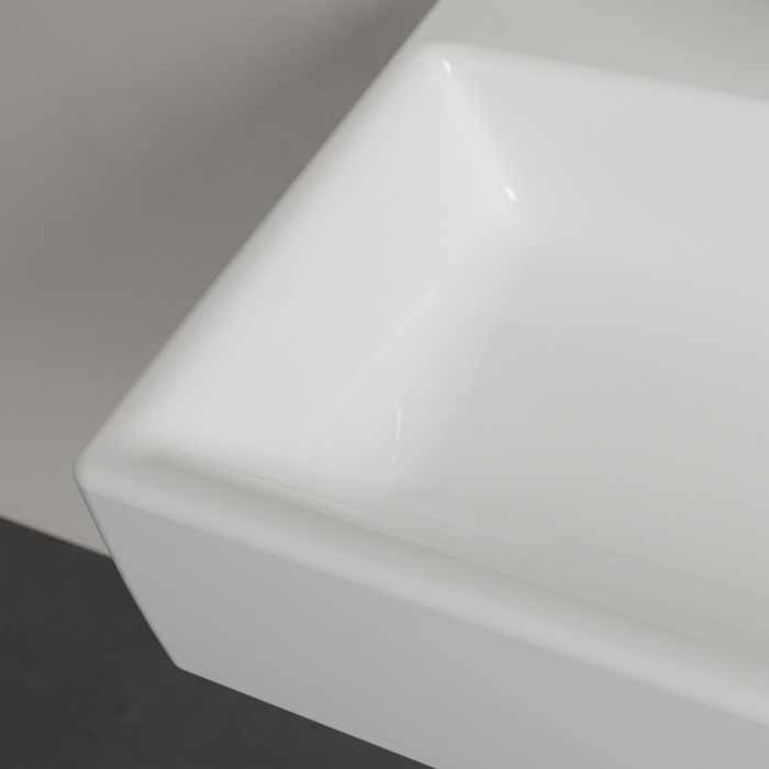 Villeroy&Boch Memento Раковина 60х42 см, 1 отв., прямоугольная, с переливом, с антигрязевым покрытием CeramicPlus, цвет: белый