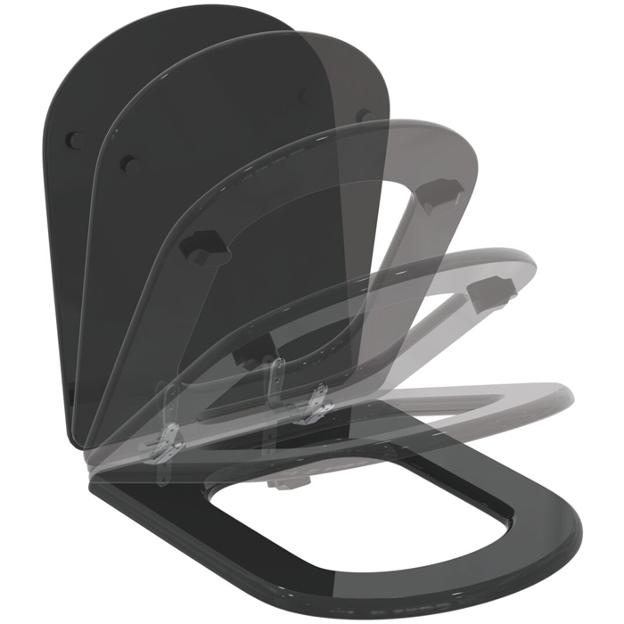 Ideal Standard Calla Сиденье и крышка, с функцией плавного закрытия, материал - MDF, цвет: черное дерево