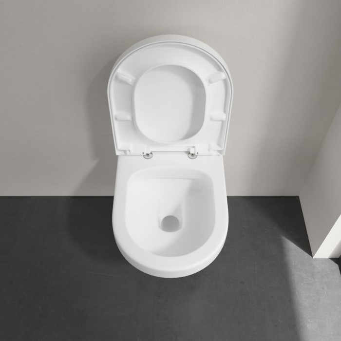 Villeroy&Boch Architectura Унитаз 37x53см., подвесной, безободковый, с гориз. выпуском, цвет: альпийский белый