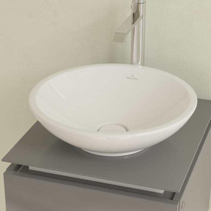 Villeroy&Boch Loop Friends Раковина 43 см, без отв., без перелива, с антигрязевым покрытием CeramicPlus, цвет: белый