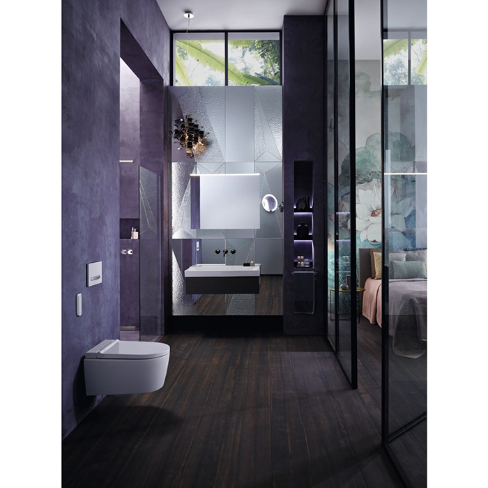 Geberit AquaClean Унитаз-биде 37.5х56.5см., подвесной, с крышкой-сиденьем микролифт, панель белая, цвет: белый
