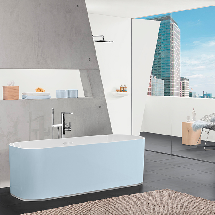 Villeroy&Boch Finion Ванна 170х70х62см., отдельностоящая, Quaryl®, цвет: альпийский белый/хром
