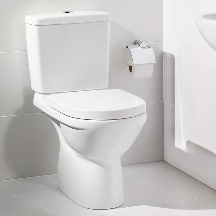 Villeroy&Boch O.novo Унитаз 39x80x63см., напольный, безободковый, с гориз. выпуском, цвет: альпийский белый