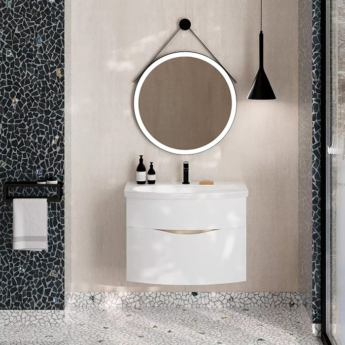 Kerama Marazzi Cono 70 Зеркало 70см., подвесное, цвет: белый матовый