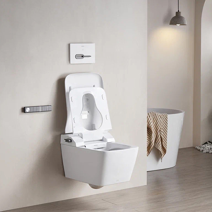 Arrow Glacier Унитаз Smart 41x60см, с функцией биде, подвесной, безободковый, клавиша смыва, цвет: белый