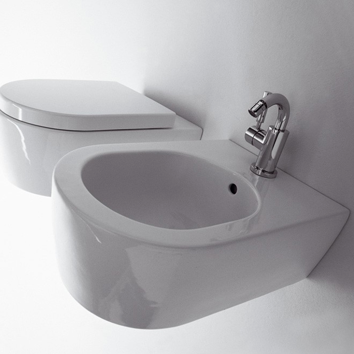 Flaminia Link Биде подвесное 56x36xh20см, с 1 отв. под смеситель, цвет: белый глянцевый