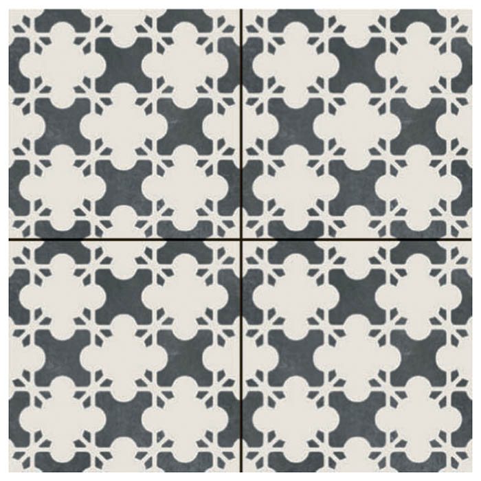 Mutina Azulej Керамогранит 20x20см, универсальный, глазурованный, цвет: estrela nero