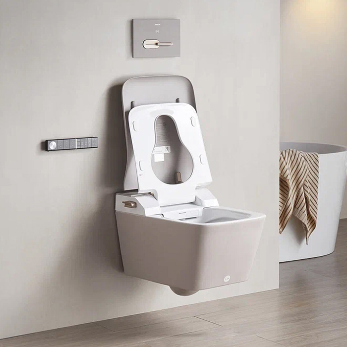 Arrow Glacier Унитаз Smart 41x60см, с функцией биде, подвесной, безободковый, клавиша смыва, цвет: бежевый