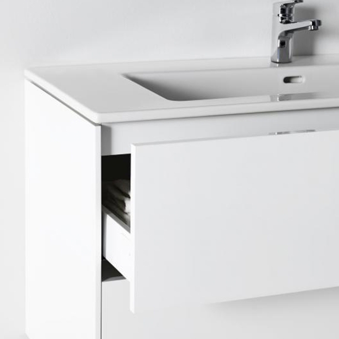 Laufen Pro S База с раковиной 80x50x61см., 1 отв., с 2 ящиками, с мех. push-and-pull, цвет: белый матовый