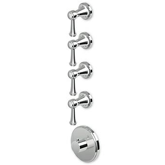 Zucchetti Agora Classic Встроенный термостатический смеситель, 1/2”, с 4 запорными клапанами, цвет: хром