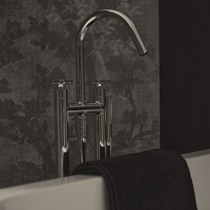 Ideal Standard Joy Neo Смеситель для ванны, напольный, с душевым набором, шлангом IDEALFLEX® 125см., цвет: хром