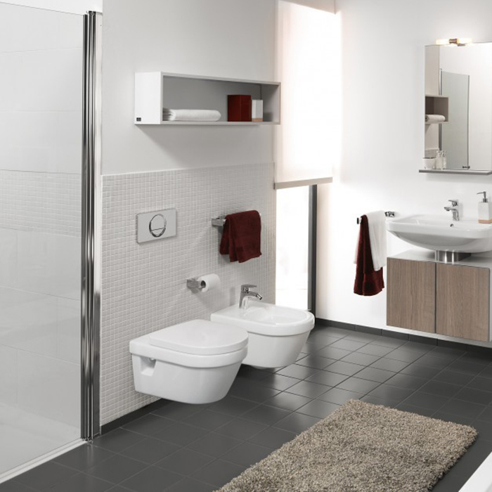 Villeroy&Boch Architectura Унитаз 37x53см., подвесной, безободковый, с гориз. выпуском, цвет: альпийский белый