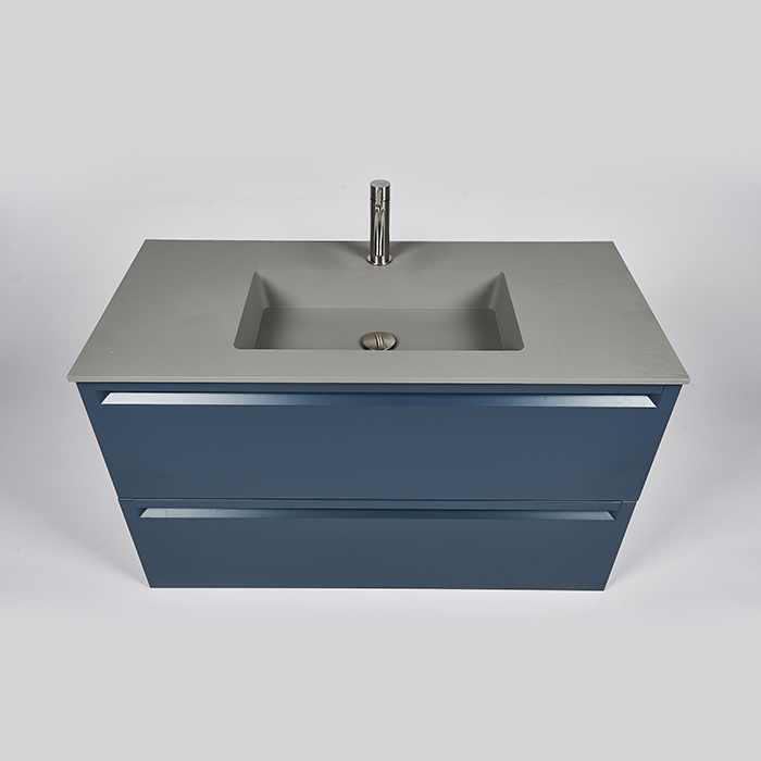 Inda Piccadilly Тумба подвесная 80x45x60см, раковина искусственный мрамор, цвет: blu denim