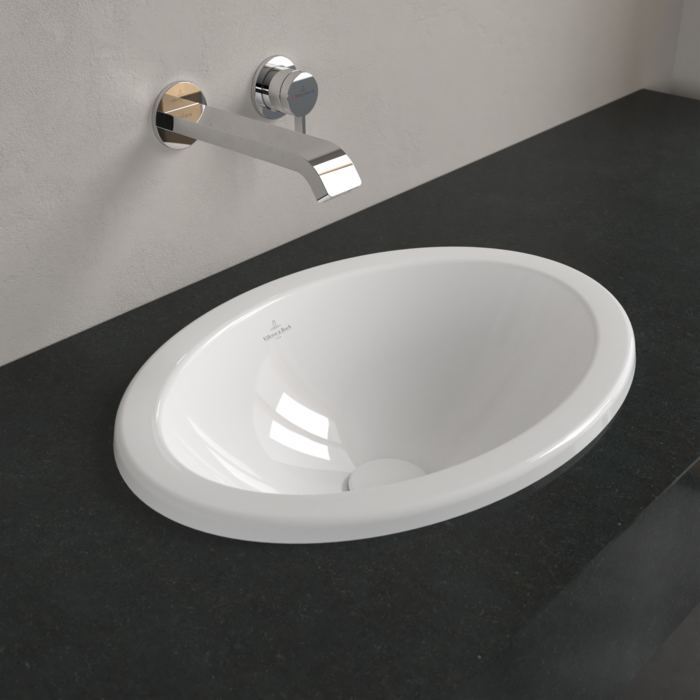 Villeroy&Boch Loop&Friends Раковина 50.5x36x18.5см., встраиваемая сверху, без отв., с переливом, цвет: альпийский белый