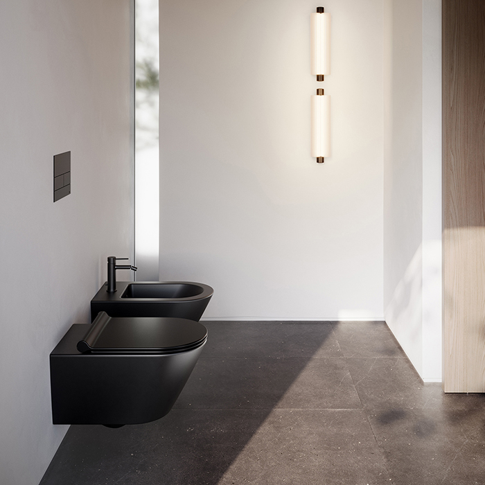 Catalano Zero Биде подвесное 55x35см, с 1 отв., цвет: черный матовый