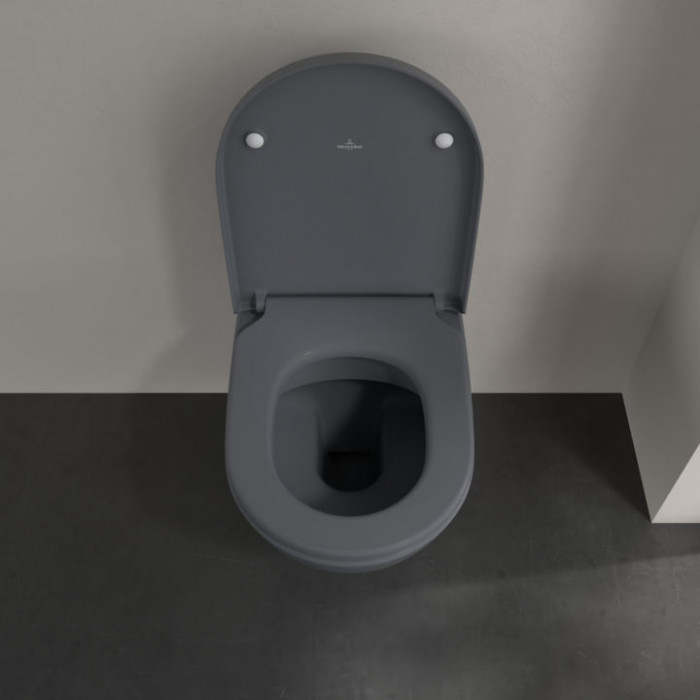 Villeroy&Boch Subway 2.0 Унитаз 37х56х36.5см., подвесной, DirectFlush, CeramicPlus, цвет: Graphite
