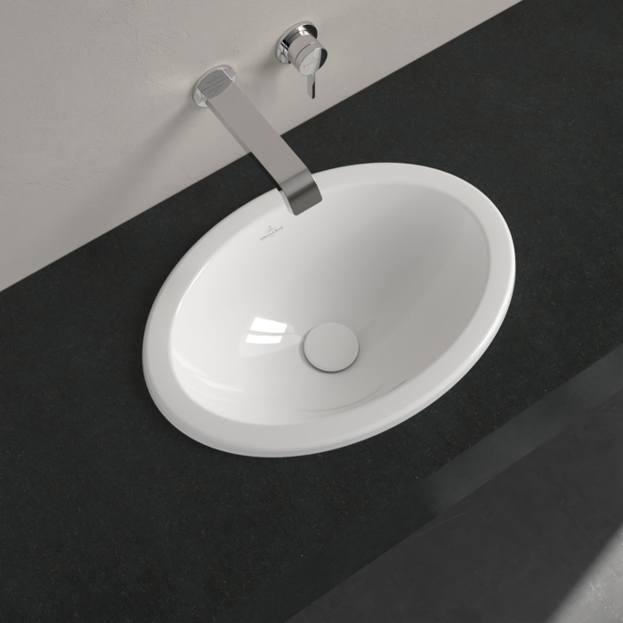 Villeroy&Boch Loop&Friends Раковина 50.5x36x18.5см., встраиваемая сверху, без отв., с переливом, цвет: альпийский белый