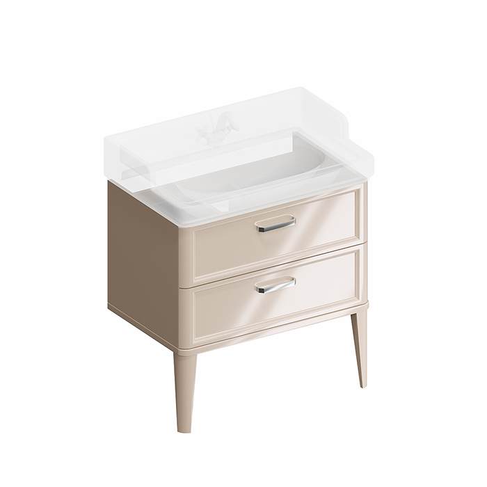 Kerama Marazzi Pompei Тумба 80см., подвесная, 2 ящика, цвет: камео бежевый глянцевый