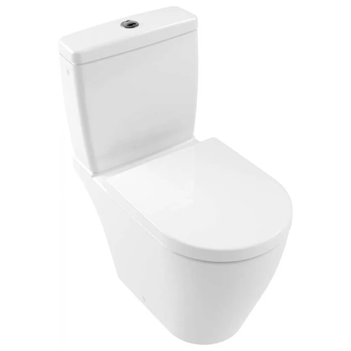 Villeroy&Boch Avento Сиденье с крышкой для унитаза, с микролифтом, нерж. сталь, цвет: альпийский белый