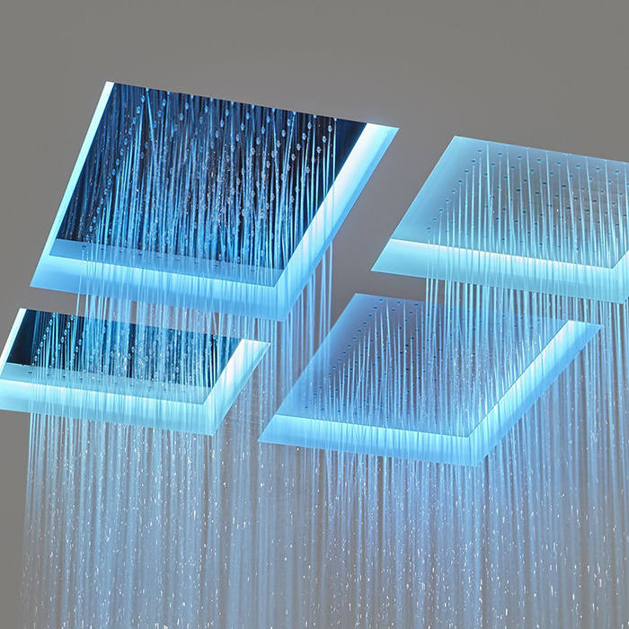 Antonio Lupi Meteo Встраиваемый верхний душ 52x35x11см, с LED подсветкой, цвет: белый