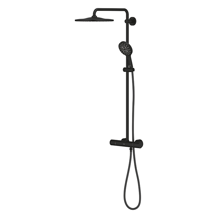 Grohe Rainshower SmartActive 310 Душевая система с термостатическим смесителем, цвет: фантомный чёрный