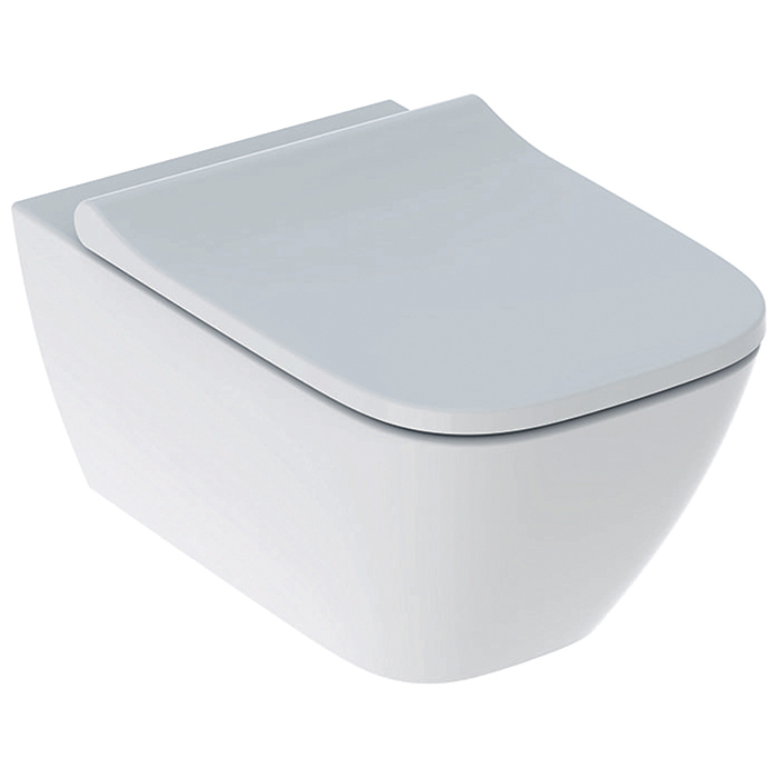 Geberit Smyle Square Унитаз 35х54см., подвесной, безободковый, с крышкой-сиденьем и микролифтом, цвет: белый