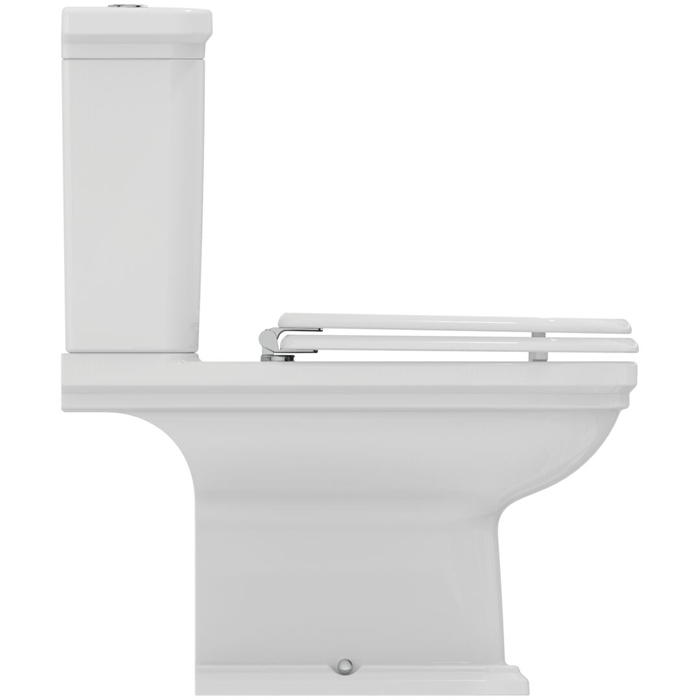 Ideal Standard Calla Унитаз напольный 69.5х36.5см., для монтажа с бачком, глубокий смыв, горизонтальный выпуск, с сиденьем, цвет: белый