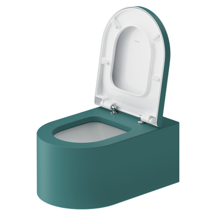 Duravit Millio Унитаз подвесной, 37x57см., декор "Smooth", крепление в компл., цвет: аквамарин матовый