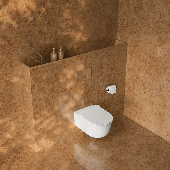 Kerama Marazzi Elegance Унитаз 53x35см., подвесной, безободковый, цвет: белый глянцевый
