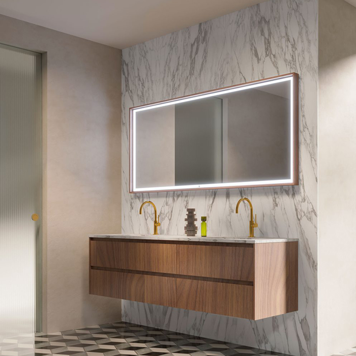 Oasis Eden Композиция №23 Комплект мебели подвесная 178x52.5см., цвет: Walnut/белый/золото