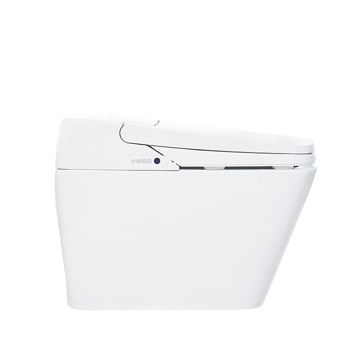 SensPa Tankless Электронный унитаз 41x72x53см, напольный, TCB-080SA, Square Ceramic, цвет: белый