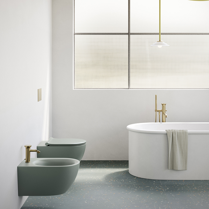 Catalano Sfera Унитаз подвесной 55x35см, безободковый, смыв Tornado, покрытие Twinglaze+, цвет: Aqua Satinato