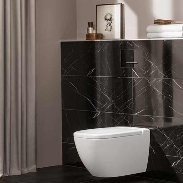 Villeroy & Boch ViConnect, Кнопка смыва, размер 253 x 145 x 20 mm, цвет: черный