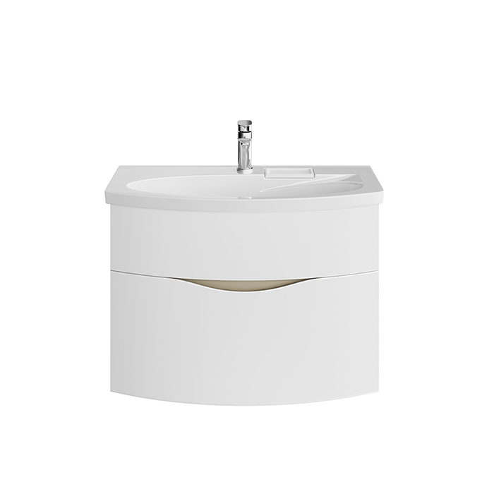 Kerama Marazzi Riva Тумба 80см., подвесная, с раковиной, цвет: белый матовый