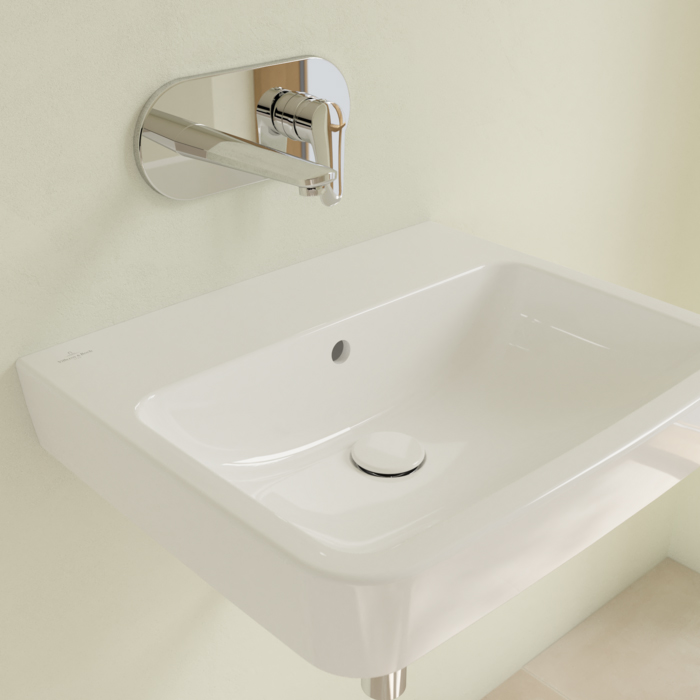 Villeroy&Boch O.novo раковина 55x46x17.5см., без отв., подвесная, с переливом, цвет: альпийский белый