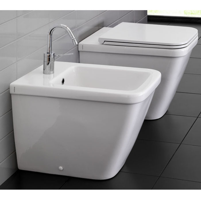 Hatria Erika Pro Q Биде напольное, 34.5х53см., с 1 отв., цвет: белый