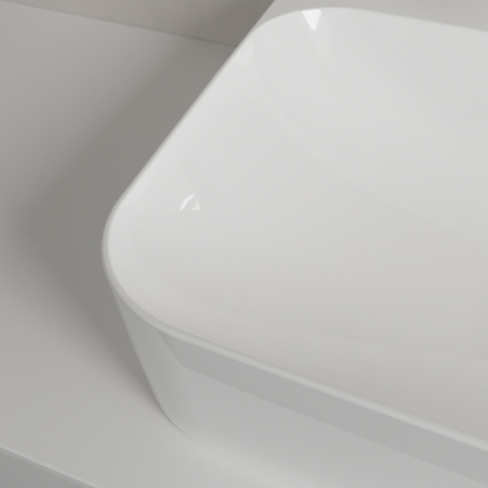 Villeroy&Boch Finion Раковина 60х47 см, 1 отв., с переливом, с антигрязевым покрытием CeramicPlus, цвет: белый