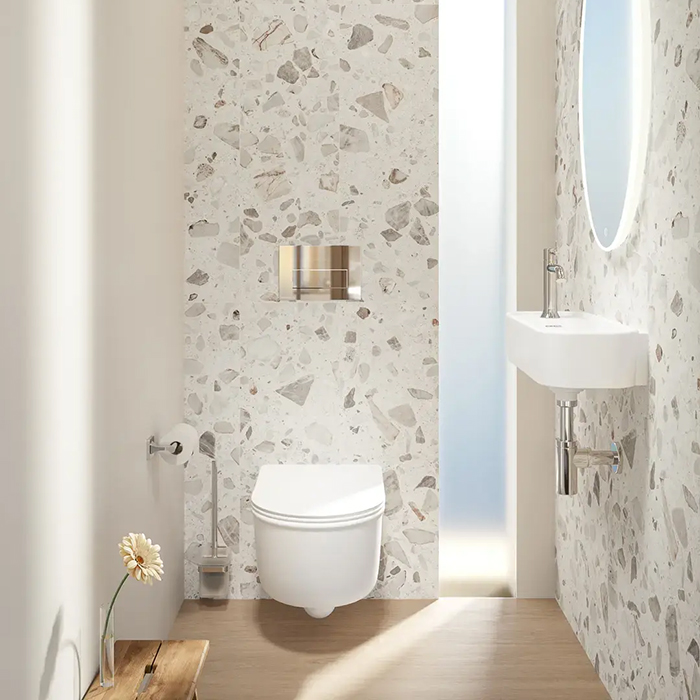 Kerama Marazzi Elegance Унитаз 53x35см., подвесной, безободковый, цвет: белый глянцевый