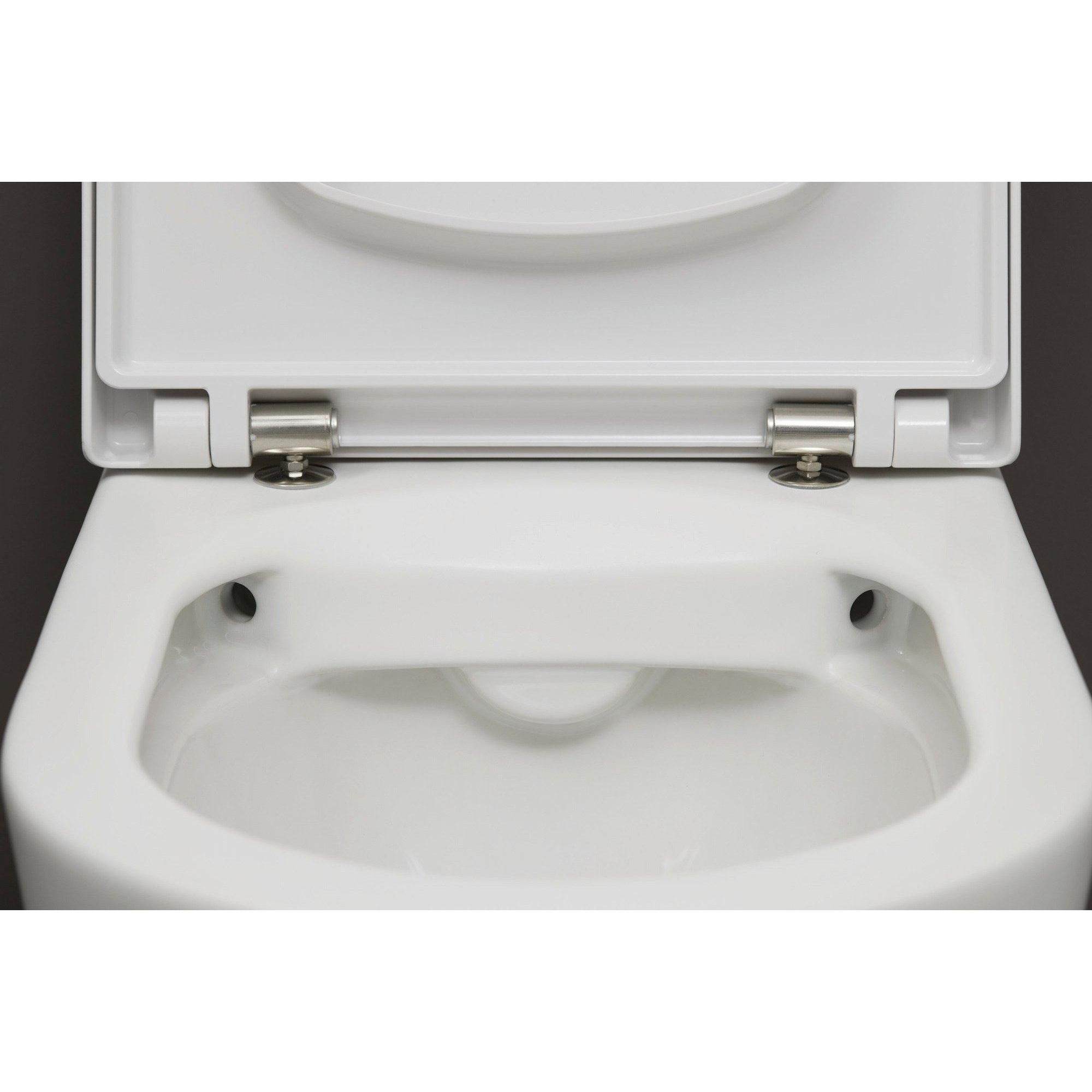 Duravit Me by Starck Комплект: подвесной унитаз 56x37см, Rimless 252909+ сиденье с мягким закрыванием 002009, цвет: белый