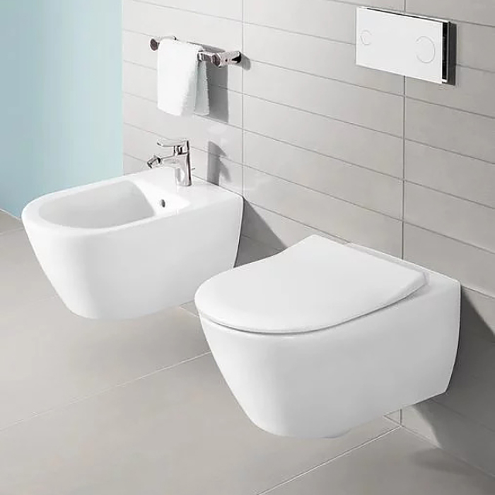 Villeroy&Boch Subway 2.0 Унитаз 37.5x36см., подвесной, с гориз. выпуском, цвет: альпийский белый