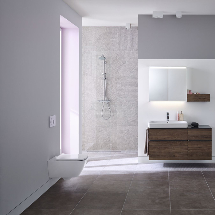 Geberit Smyle Square Унитаз 35х54см., подвесной, безободковый, с крышкой-сиденьем и микролифтом, цвет: белый
