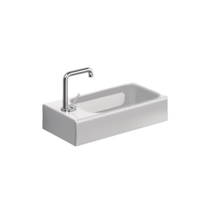 Kerasan Cento Раковина 45x25 см, 1 отв., DX, цвет: белый