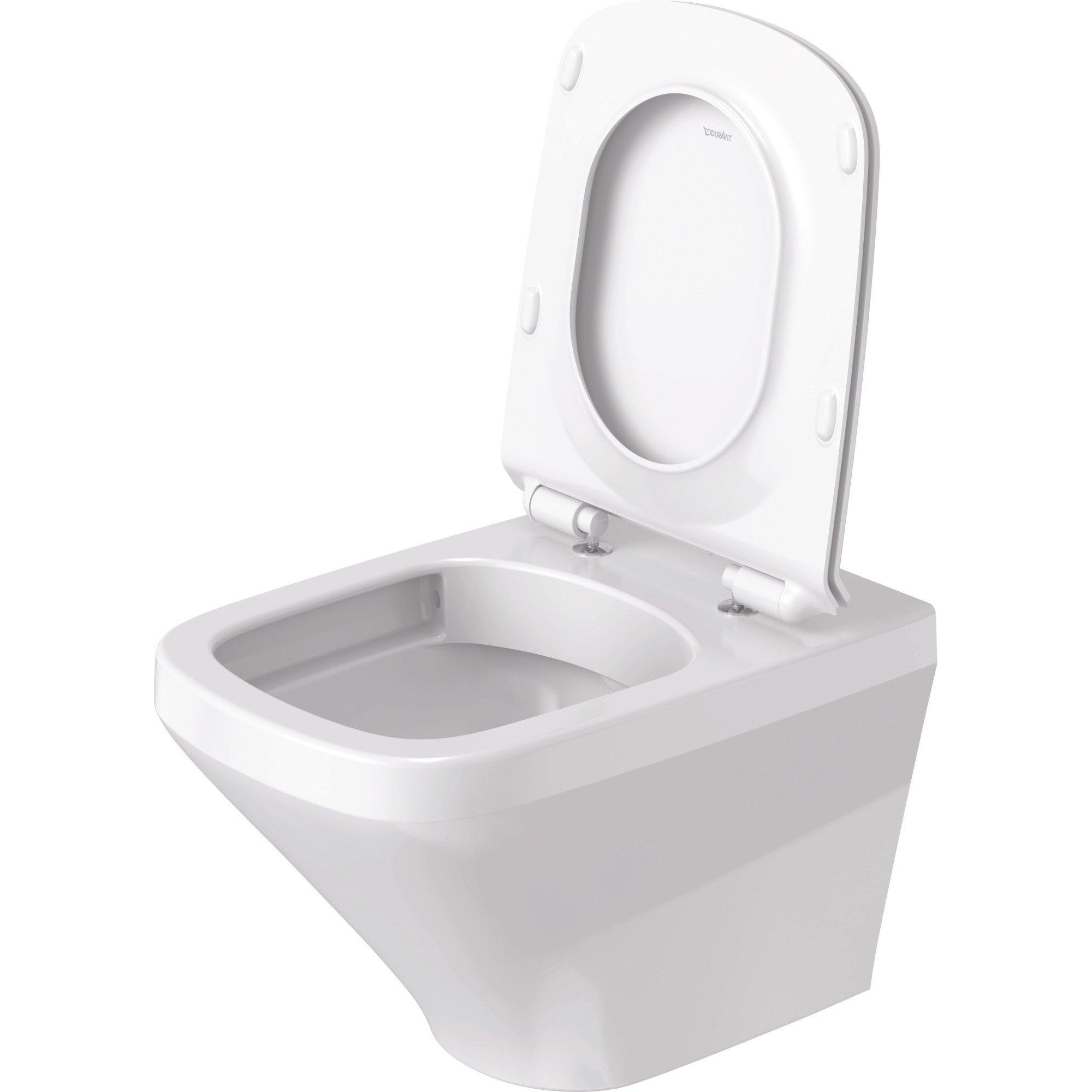 Duravit DuraStyle Комплект: подвесной унитаз Rimless 255109 37х54 см.+ сиденье с автоматическим закрыванием 006739,