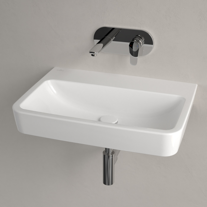Villeroy&Boch O.novo раковина 65x46x17.5см., без отв., подвесная, без перелива, цвет: альпийский белый