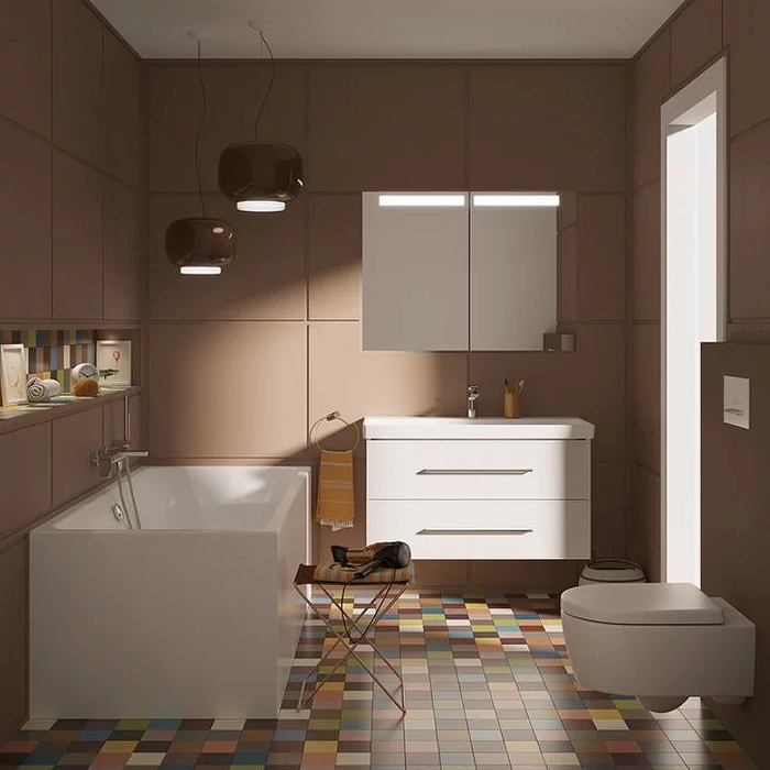 Villeroy&Boch Avento Унитаз 37x31см., подвесной, безободковый, с гориз. выпуском, с сиденьем микролифт, цвет: альпийский белый