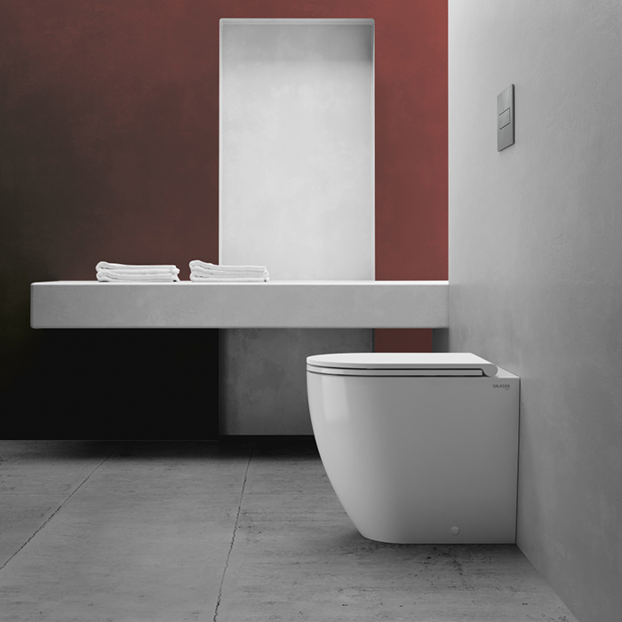 Galassia Dream Унитаз напольный 56x36см., безободковый RIM, цвет: белый