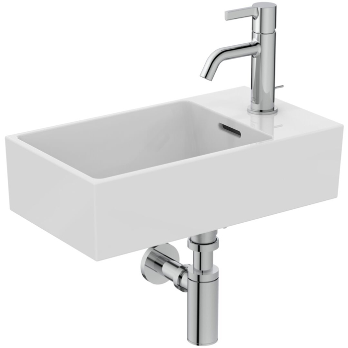 Ideal Standard Extra Раковина 45x25xh12см, подвесная, с 1 отв, Dx, с крепежом, цвет: белый глянец